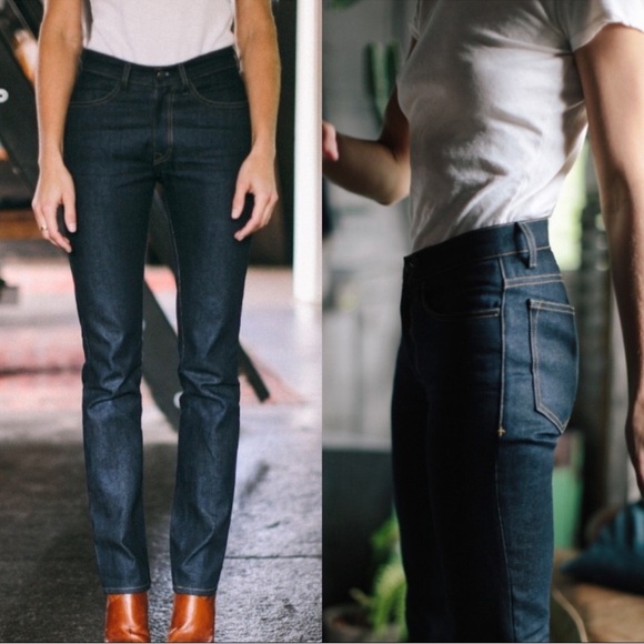 Imogene + Willie Imogene Slim Straight Indigo Dark Wash Denim Jean Size 31 Tall - Picture 12 of 12